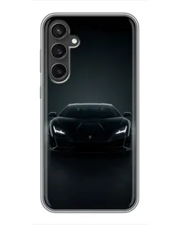 Чехол для Samsung Galaxy S23 FE с картинкой «Черный Lamborghini Aventador»