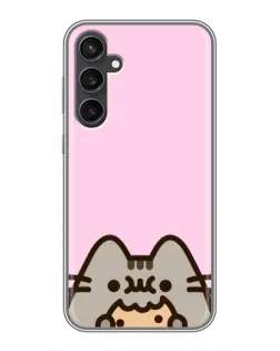 Чехол для Samsung Galaxy S23 FE с картинкой «Pusheen и печенье» Чехол для Samsung Galaxy S23 FE с картинкой «Pusheen и печенье»