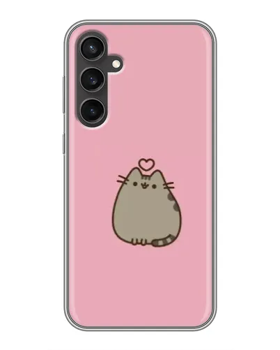 Чехол для Samsung Galaxy S23 FE с картинкой «Pusheen сердце»