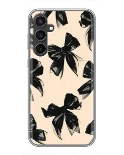 Чехол для Samsung Galaxy S23 FE с картинкой «Паттерн черные банты»