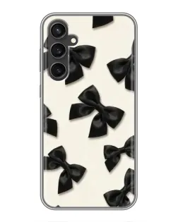 Чехол для Samsung Galaxy S23 FE с картинкой «Черные бантики»