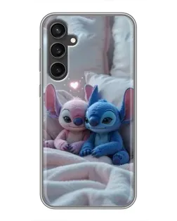 Чехол для Samsung Galaxy S23 FE с картинкой «Плюшевые Стич Ангел»