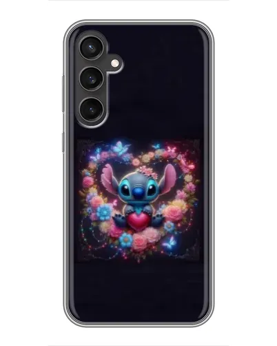 Чехол для Samsung Galaxy S23 FE с картинкой «Stitch в цветах»