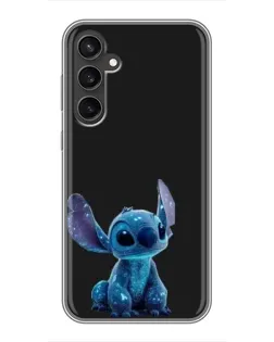 Чехол для Samsung Galaxy S23 FE с картинкой «Стич на черном»