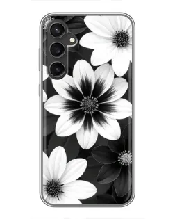 Чехол для Samsung Galaxy S23 FE с картинкой «Монохромные астры»