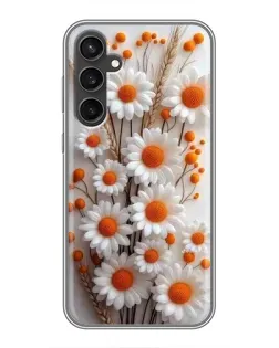 Чехол для Samsung Galaxy S23 FE с картинкой «Белые сухоцветы»