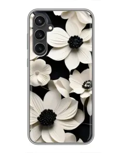 Чехол для Samsung Galaxy S23 FE с картинкой «Объемные белые цветы»