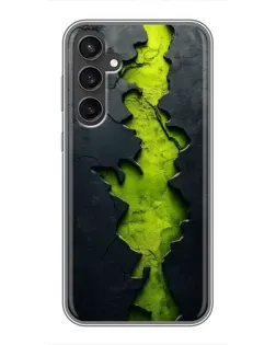 Чехол для Samsung Galaxy S23 FE с картинкой «Салатовый разлом скалы»