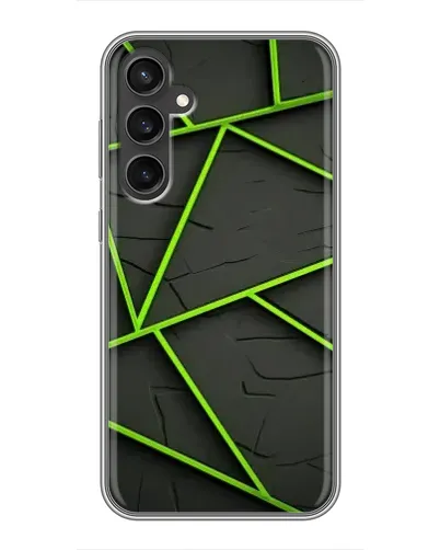 Чехол для Samsung Galaxy S23 FE с картинкой «Зеленые геометрические линии» Чехол для Samsung Galaxy S23 FE с картинкой «Зеленые геометрические линии»