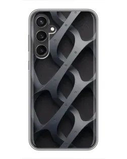 Чехол для Samsung Galaxy S23 FE с картинкой «Объемное серое плетение»