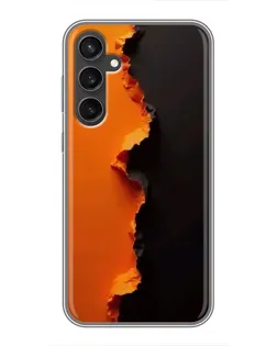 Чехол для Samsung Galaxy S23 FE с картинкой «Оранжевый разлом»