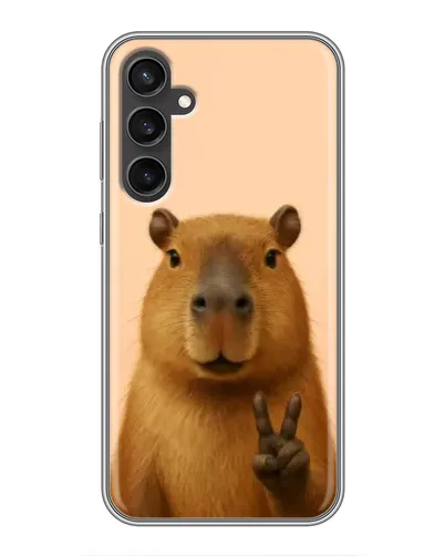 Чехол для Samsung Galaxy S23 FE с картинкой «Капибара виктория»