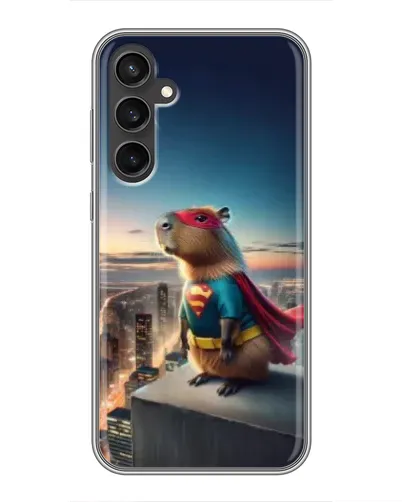 Чехол для Samsung Galaxy S23 FE с картинкой «Капи-мен супергерой»