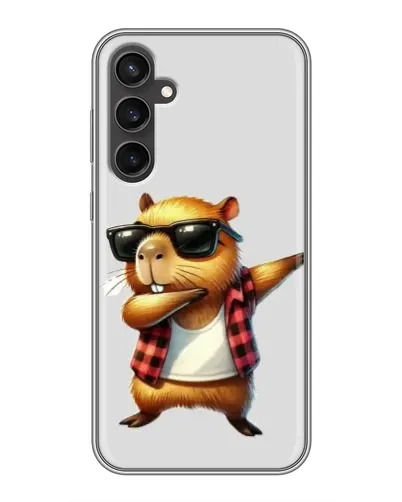 Чехол для Samsung Galaxy S23 FE с картинкой «Капибара рэпер даб»