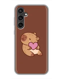 Чехол для Samsung Galaxy S23 FE с картинкой «Капибара с сердцем» Чехол для Samsung Galaxy S23 FE с картинкой «Капибара с сердцем»