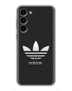 Чехол для Samsung Galaxy S23 Plus с картинкой «Adidas Карбоновая текстура»