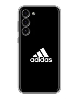 Чехол для Samsung Galaxy S23 Plus с картинкой «Черная классика Adidas»