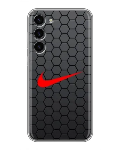 Чехол для Samsung Galaxy S23 Plus с картинкой «Nike — карбоновая сетка»