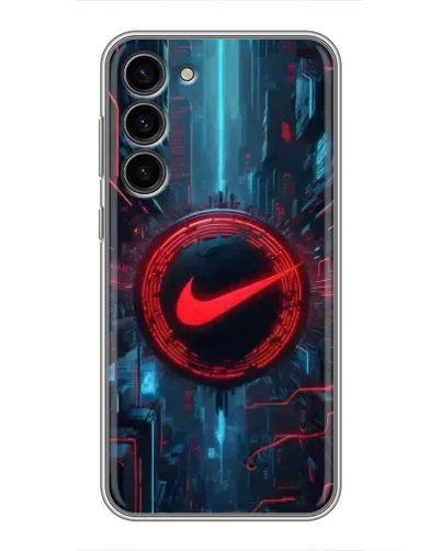 Чехол для Samsung Galaxy S23 Plus с картинкой «Техногенный стиль Nike»
