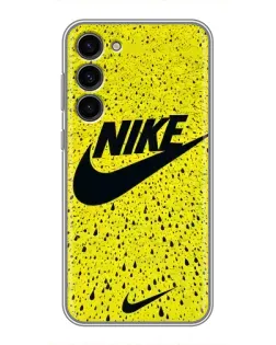 Чехол для Samsung Galaxy S23 Plus с картинкой «Желтый текстурный Nike»