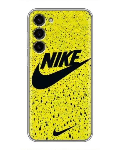 Чехол для Samsung Galaxy S23 Plus с картинкой «Желтый текстурный Nike»