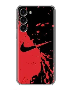 Чохол для Samsung Galaxy S23 Plus з картинкою «Червоні бризки Nike»