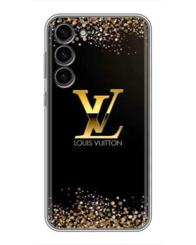 Чехол для Samsung Galaxy S23 Plus с картинкой «LV — золотые искры»