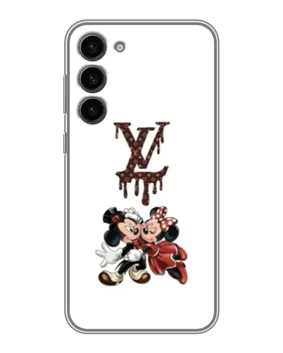 Чехол для Samsung Galaxy S23 Plus с картинкой «LV и Микки Маус»