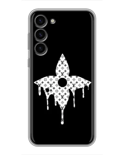 Чехол для Samsung Galaxy S23 Plus с картинкой «Цветочная монограмма»