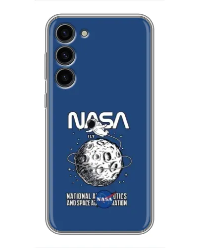 Чехол для Samsung Galaxy S23 Plus с картинкой «NASA — лунная миссия»