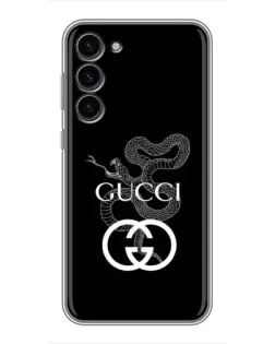 Чехол для Samsung Galaxy S23 Plus с картинкой «Gucci — серебряная змея»