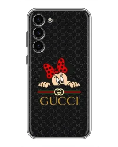 Чехол для Samsung Galaxy S23 Plus с картинкой «Минни Маус Gucci — черный»
