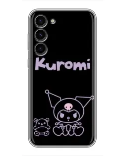 Чохол для Samsung Galaxy S23 Plus з картинкою «Kuromi — чорний мінімалізм»