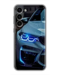 Чохол для Samsung Galaxy S23 Plus з картинкою «Погляд BMW з синіми фарами» Чохол для Samsung Galaxy S23 Plus з картинкою «Погляд BMW з синіми фарами»
