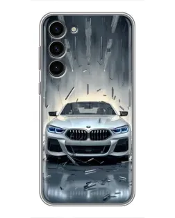 Чехол для Samsung Galaxy S23 Plus с картинкой «BMW в свете фар»
