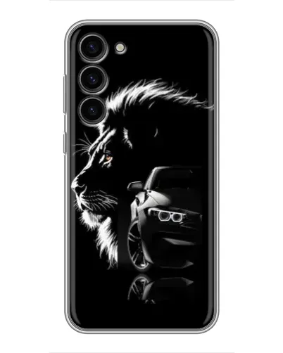 Чехол для Samsung Galaxy S23 Plus с картинкой «BMW и лев»