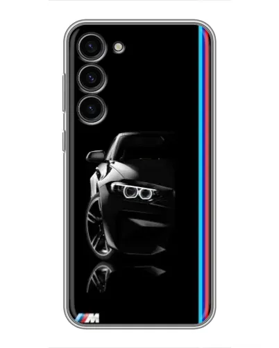 Чехол для Samsung Galaxy S23 Plus с картинкой «Силуэт BMW в темноте»