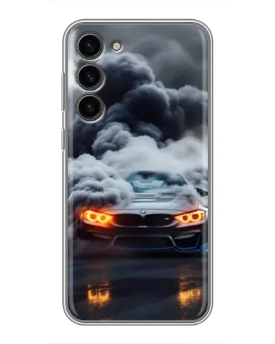 Чехол для Samsung Galaxy S23 Plus с картинкой «BMW в дыму»