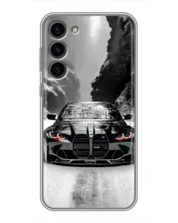 Чохол для Samsung Galaxy S23 Plus з картинкою «BMW — акварельний дрифт» Чохол для Samsung Galaxy S23 Plus з картинкою «BMW — акварельний дрифт»