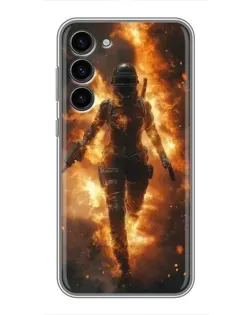 Чехол для Samsung Galaxy S23 Plus с картинкой «BMW — скорость в дожде»