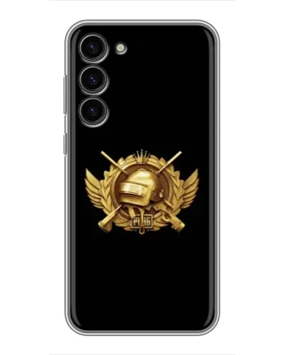 Чехол для Samsung Galaxy S23 Plus с картинкой «PUBG — оранжевый градиент» Чехол для Samsung Galaxy S23 Plus с картинкой «PUBG — оранжевый градиент»