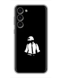 Чехол для Samsung Galaxy S23 Plus с картинкой «PUBG — белый шлем»