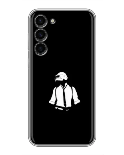 Чехол для Samsung Galaxy S23 Plus с картинкой «PUBG — белый шлем» Чехол для Samsung Galaxy S23 Plus с картинкой «PUBG — белый шлем»