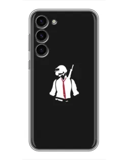 Чехол для Samsung Galaxy S23 Plus с картинкой «PUBG — силуэт воина»