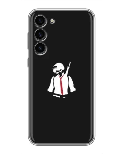 Чехол для Samsung Galaxy S23 Plus с картинкой «PUBG — силуэт воина» Чехол для Samsung Galaxy S23 Plus с картинкой «PUBG — силуэт воина»