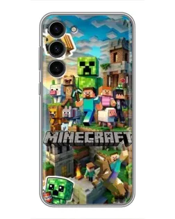 Чехол для Samsung Galaxy S23 Plus с картинкой «Замок Minecraft»