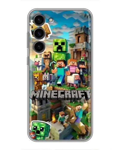 Чехол для Samsung Galaxy S23 Plus с картинкой «Замок Minecraft»