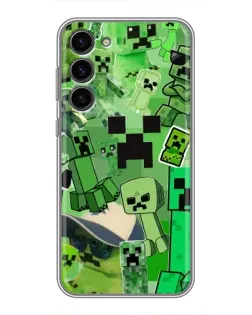 Чехол для Samsung Galaxy S23 Plus с картинкой «Криперы Minecraft»