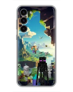 Чехол для Samsung Galaxy S23 Plus с картинкой «Эндермен в лесу»