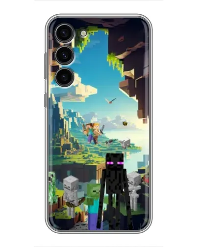 Чехол для Samsung Galaxy S23 Plus с картинкой «Эндермен в лесу»
